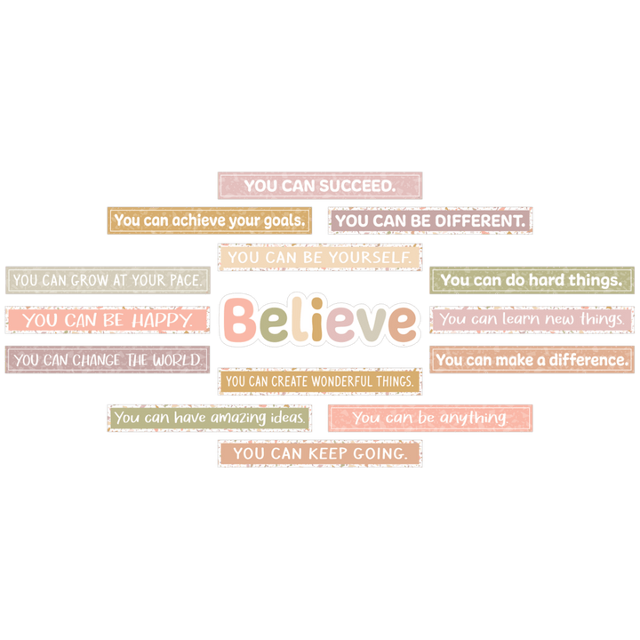 Terrazzo Tones Believe You Can Mini Bulletin Board-Mini Bulletin Boards-Tools 4 Teaching-Classroom Decor and More