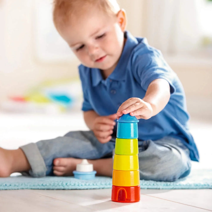 Lighthouse Wooden Rainbow Stacker - Tools 4 Teaching