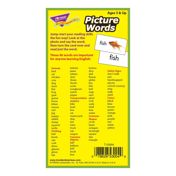 Picture Words Skill Drill Flash Cards-Flashcards-Tools 4 Teaching-Classroom Decor and More