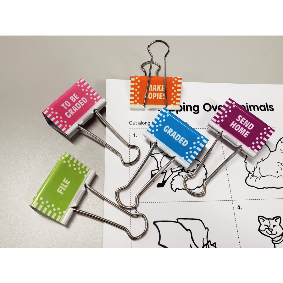 Classroom Management Large Binder Clips-Office Supplies-Tools 4 Teaching-Classroom Decor and More