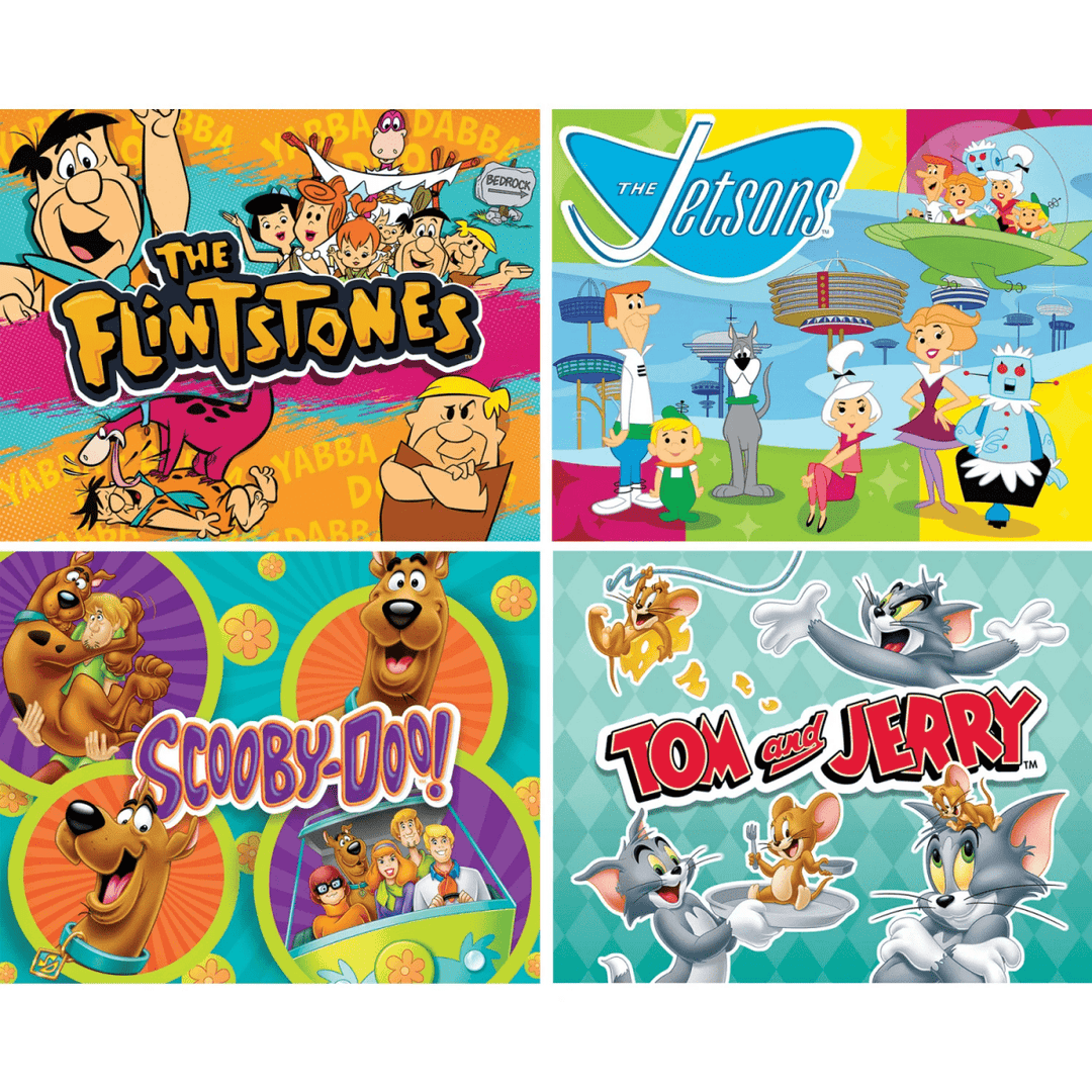 Hanna-Barbera 4-Pack 100 Piece Jigsaw Puzzles-Puzzles-Tools 4 Teaching-Classroom Decor and More