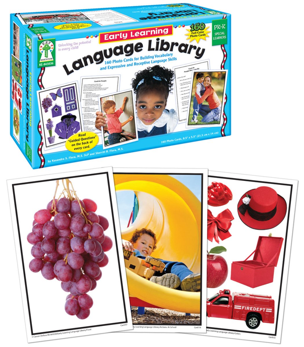 Early Learning Language Library Learning Cards Grade PK-K-Classroom Essentials-Tools 4 Teaching-Classroom Decor and More