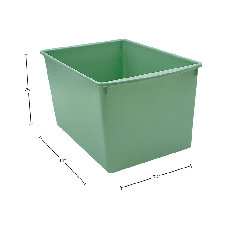 Eucalyptus Green Plastic Multi-Purpose Bin-Organization-Tools 4 Teaching-Classroom Decor and More