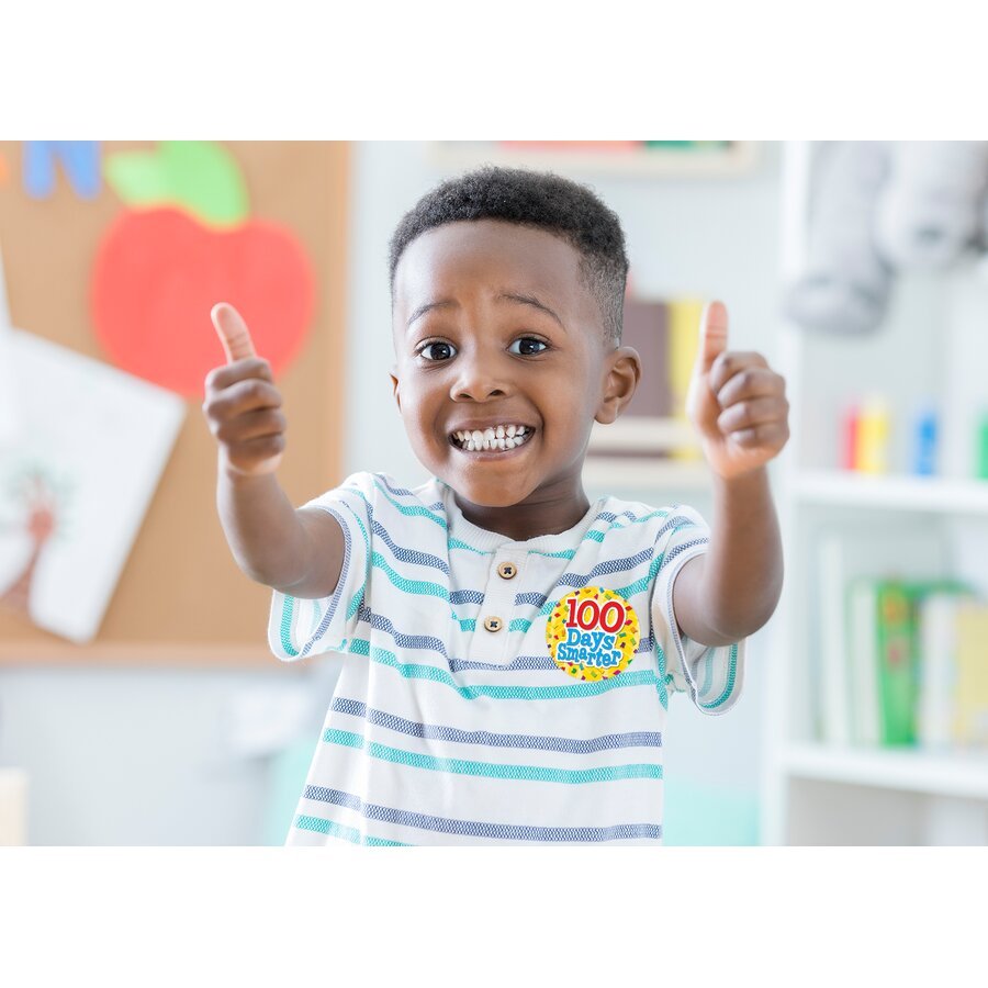 100 Days Smarter Wear 'Em Badges-Tools 4 Teaching-Classroom Decor and More