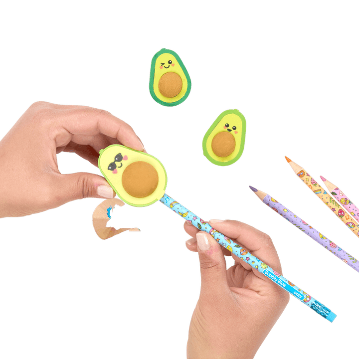 *Avocado Love Eraser and Sharpener - Set of 3-Arts & Crafts-Tools 4 Teaching-Classroom Decor and More