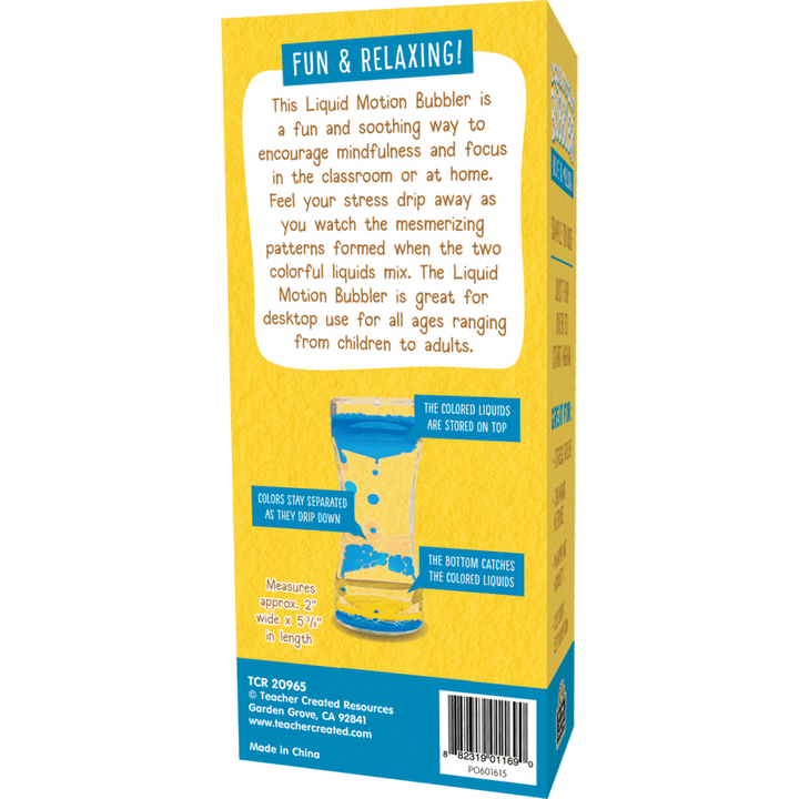 Blue & Yellow Liquid Motion Bubbler-Fidgets-Tools 4 Teaching-Classroom Decor and More