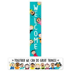 Stick Kids Welcome Banner-Banner-Tools 4 Teaching-Classroom Decor and More