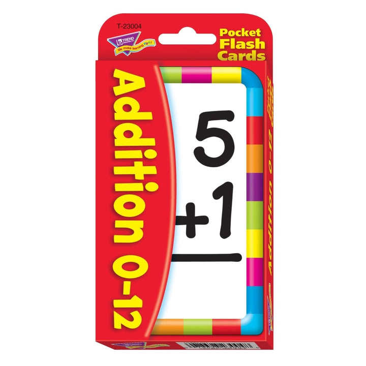 Addition 0-12 Pocket Flash Cards-Flashcards-Tools 4 Teaching-Classroom Decor and More