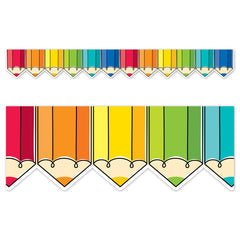Core Decor Colorful Doodle Pencils EZ Border-Borders-Tools 4 Teaching-Classroom Decor and More