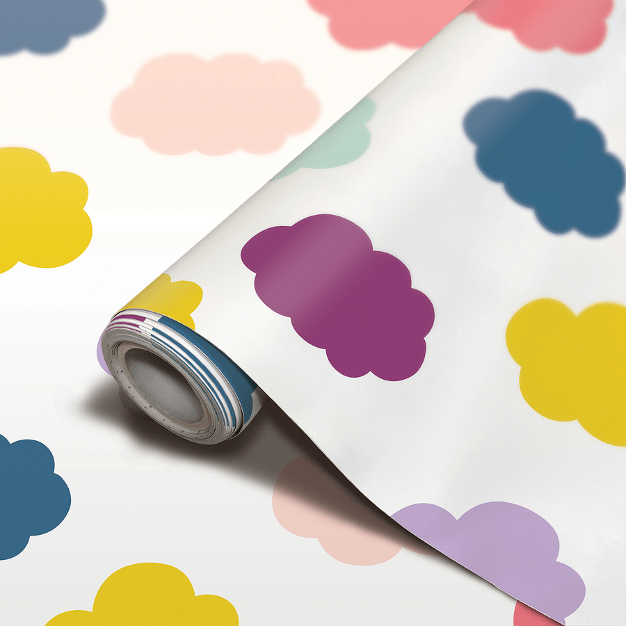 Oh Happy Day Clouds Peel and Stick Decorative Paper-Bulletin Board Paper - Better Than Paper-Tools 4 Teaching-Classroom Decor and More