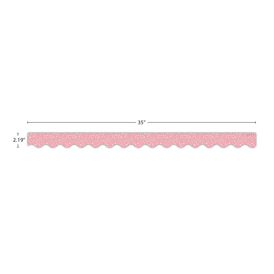 Composition Pink Scalloped Border Trim-Borders-Tools 4 Teaching-Classroom Decor and More