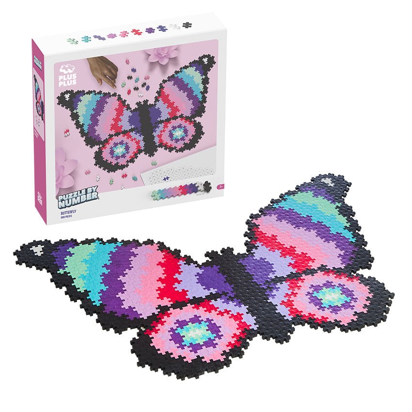 *PLUS PLUS® Puzzle by Number® - 800 PC - Butterfly-Plus Plus-Tools 4 Teaching-Classroom Decor and More