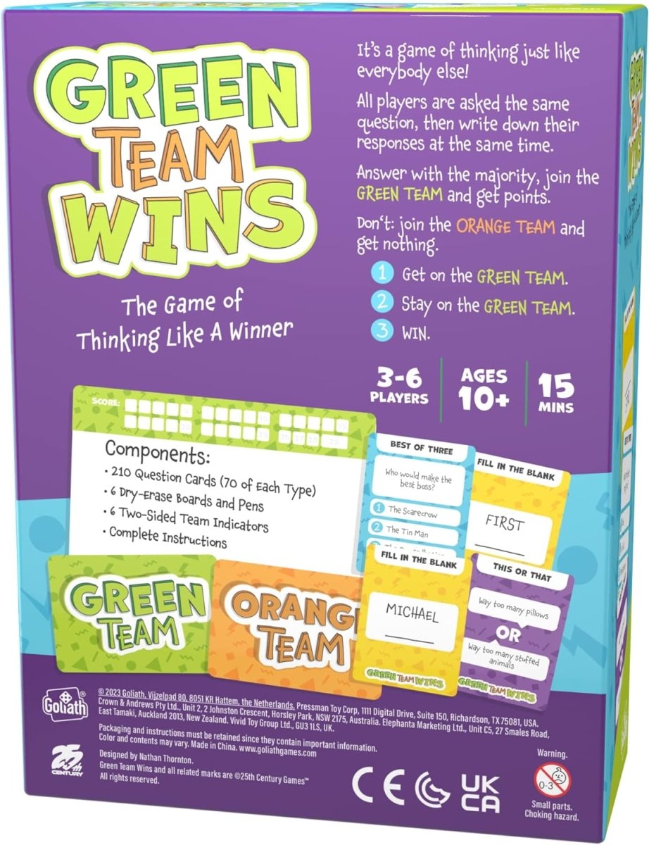 Green Team Wins Game-Games-Tools 4 Teaching-Classroom Decor and More