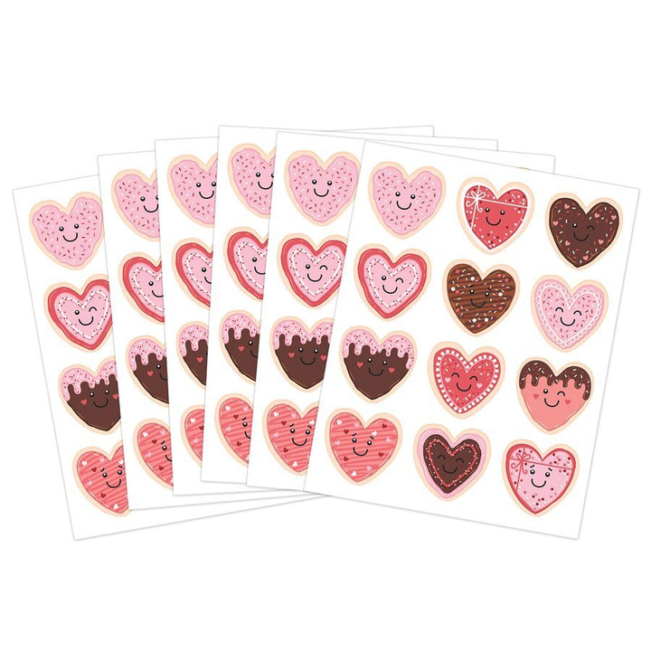 Frosted Heart Cookie Stickers-Tools 4 Teaching-Classroom Decor and More