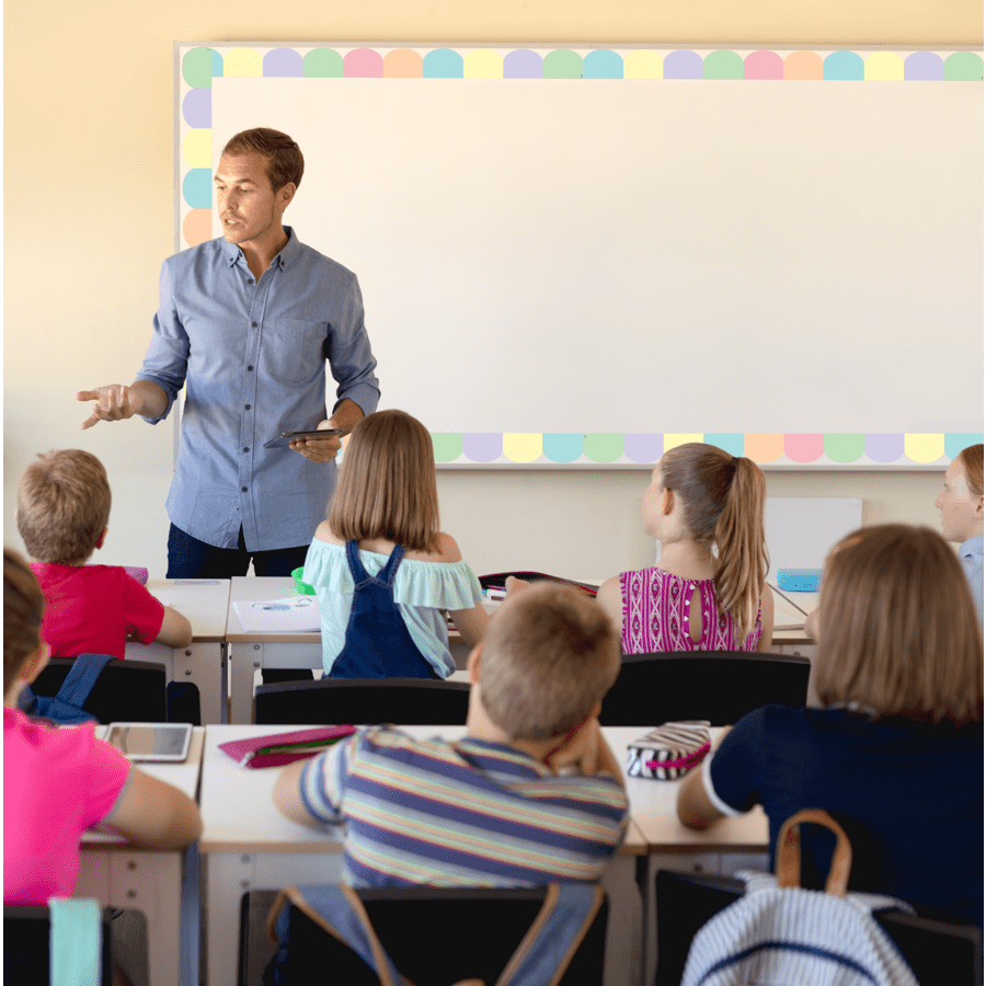Pastel Pop Scalloped Die-Cut Border Trim-Borders-Tools 4 Teaching-Classroom Decor and More