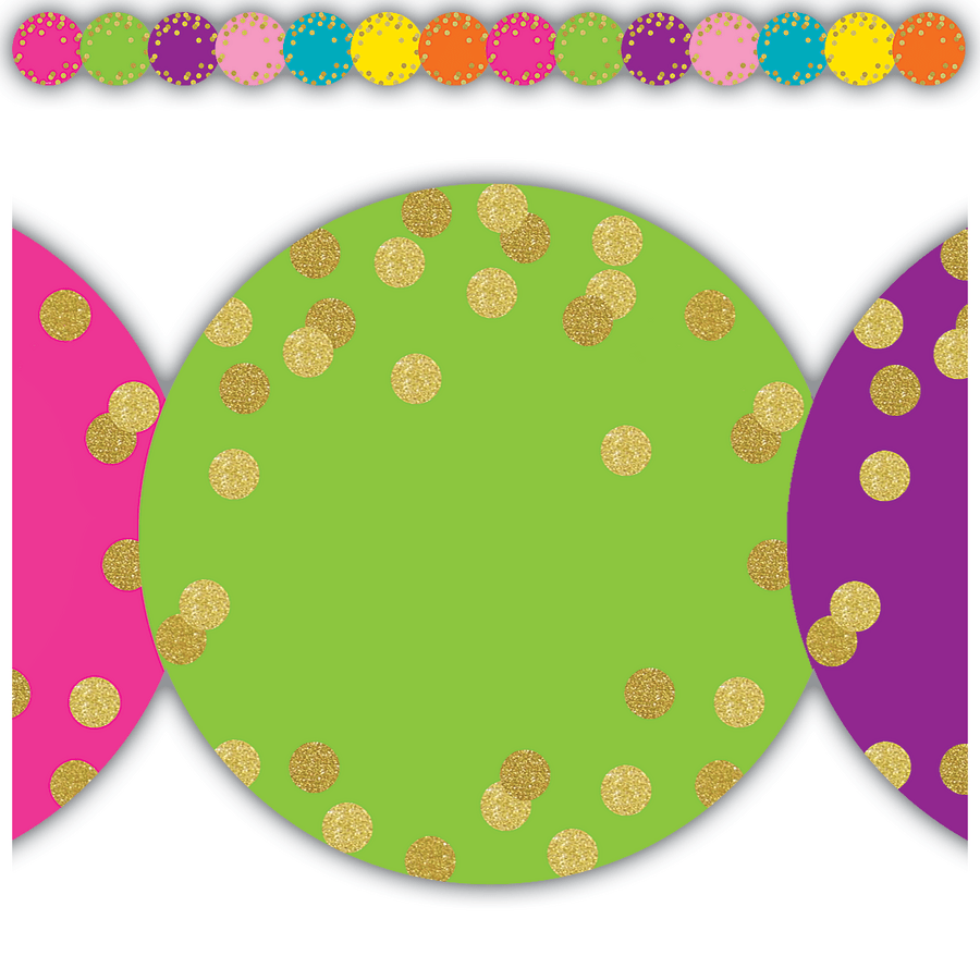 Confetti Circles Die-Cut Border Trim-Borders-Tools 4 Teaching-Classroom Decor and More