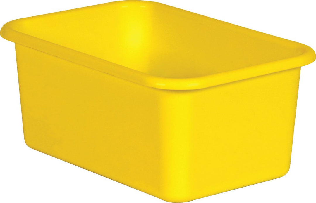 Small Plastic Storage Bin: Yellow-Organization-Tools 4 Teaching-Classroom Decor and More