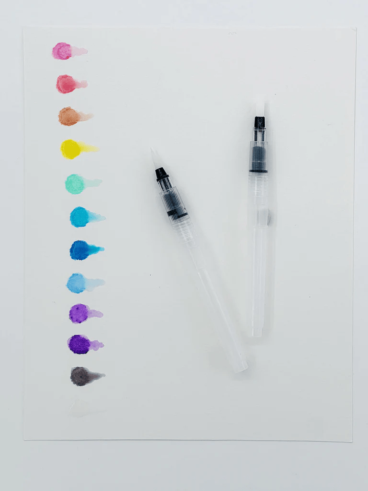 Do-A-Dot Art! Cotton Candy Shimmer Watercolor Crayons Set of 12 | With 2 Refillable water Brushes-Craft Activity-Tools 4 Teaching-Classroom Decor and More