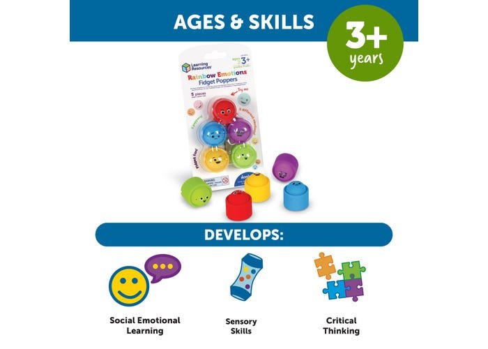 Rainbow Emotions Fidget Poppers-Social Emotional-Tools 4 Teaching-Classroom Decor and More