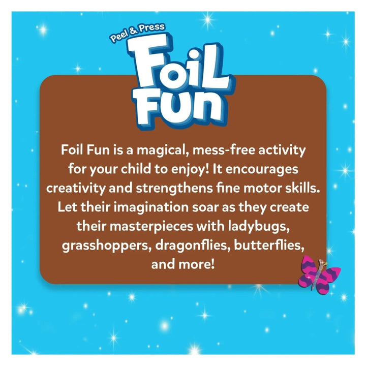 Foil Fun: Bugs & Butterflies | No Mess Art Kit (ages 4-9)-Craft Activity-Tools 4 Teaching-Classroom Decor and More