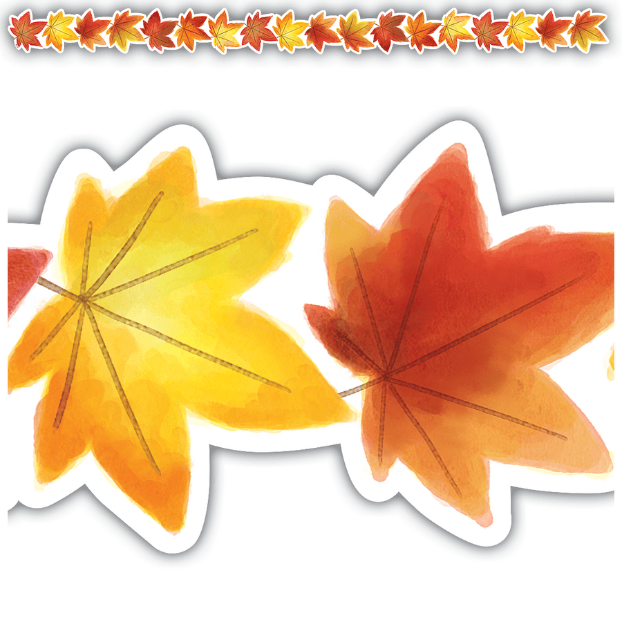 Fall Leaves Die-Cut Border Trim-Tools 4 Teaching-Classroom Decor and More