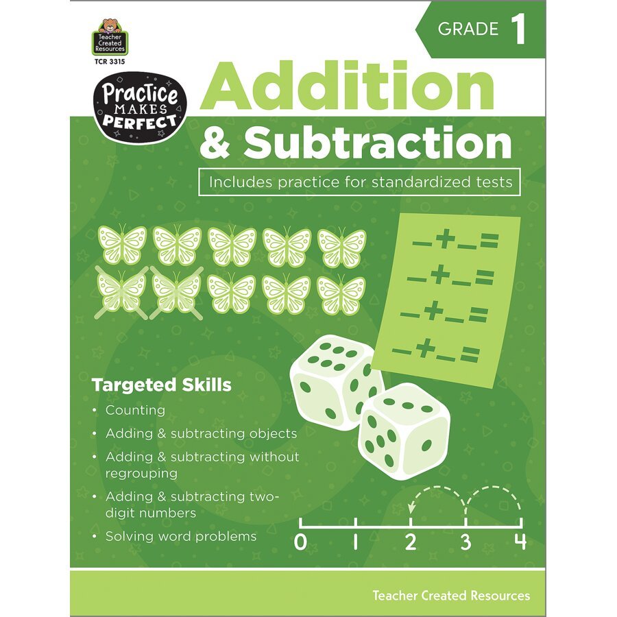 Practice Makes Perfect: Addition & Subtraction Grade 1-Addition & Subtraction-Tools 4 Teaching-Classroom Decor and More