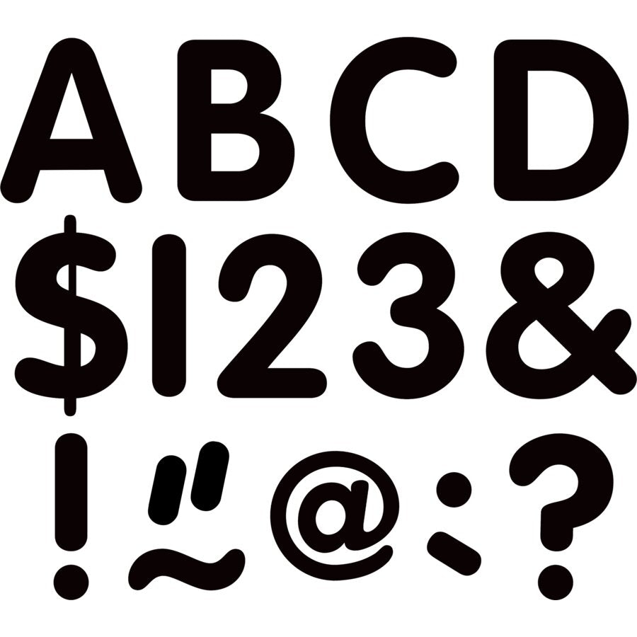 Black 2" Classic Letters Uppercase Pack-Letters-Tools 4 Teaching-Classroom Decor and More