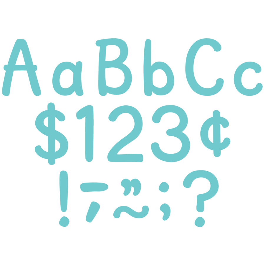 Light Turquoise 4" Modern Classic Letters Combo Pack-Letters-Tools 4 Teaching-Classroom Decor and More