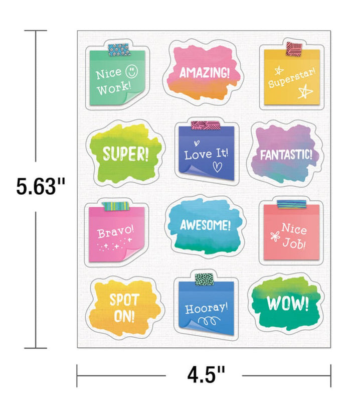 Creatively Inspired Doodle Motivational Shape Stickers-Stickers-Tools 4 Teaching-Classroom Decor and More