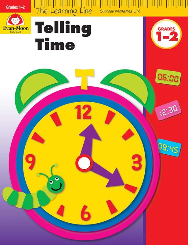 Learning Line: Telling Time, Grades 1-2-Math Books-Tools 4 Teaching-Classroom Decor and More