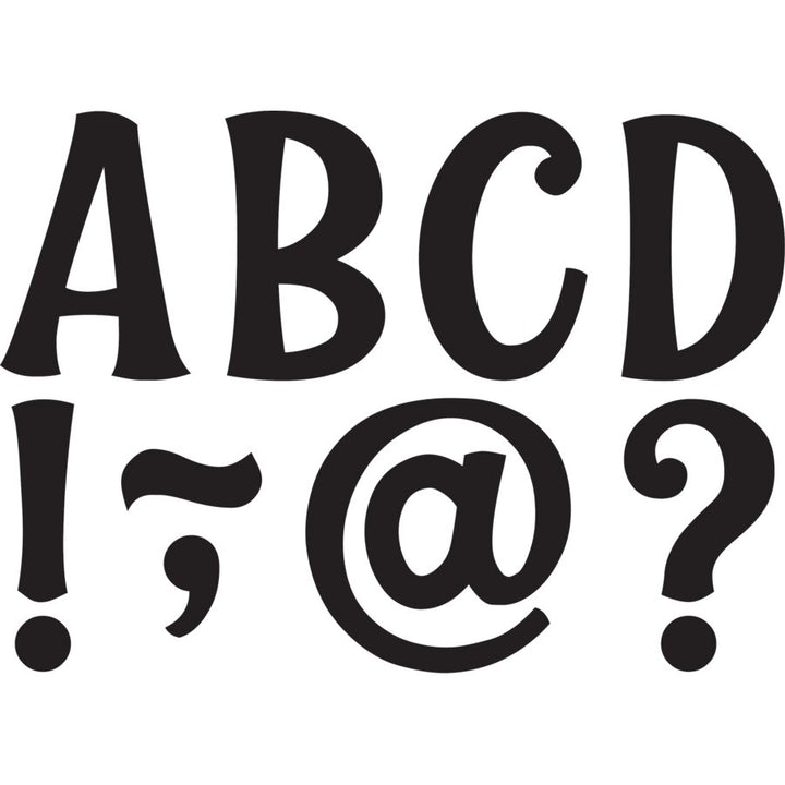 Black Wild Whimsy 3" Magnetic Letters-Magnetic-Tools 4 Teaching-Classroom Decor and More