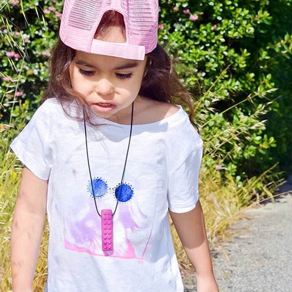 Ark's Brick Stick® Chew Necklace (Textured) - Red, Standard-Sensory Play-Tools 4 Teaching-Classroom Decor and More