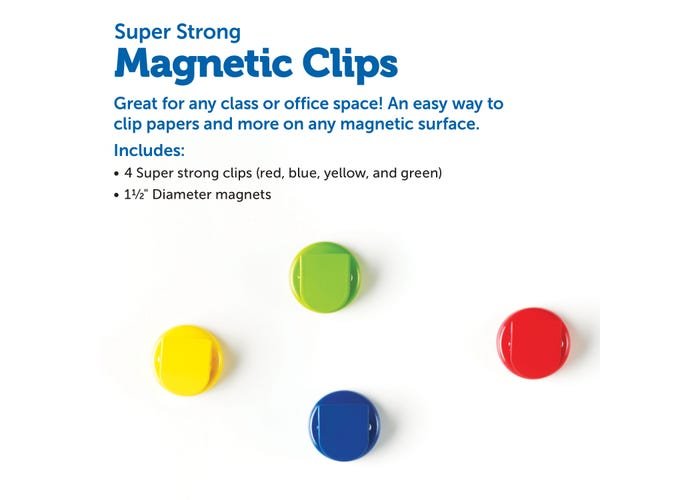 Super Strong Magnetic Clips-Magnets-Tools 4 Teaching-Classroom Decor and More