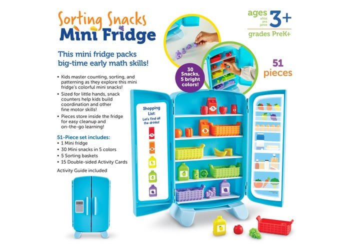 Sorting Snacks Mini Fridge-Play Food-Tools 4 Teaching-Classroom Decor and More