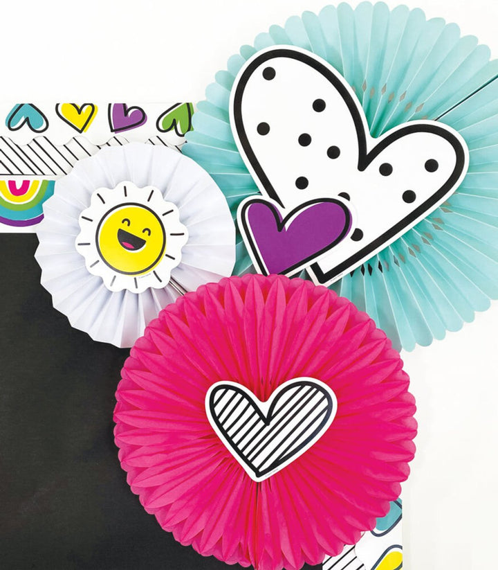 Kind Vibes Jumbo Doodle Hearts Extra Large Cutouts-Tools 4 Teaching-Classroom Decor and More