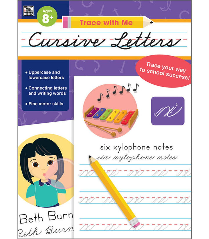 Trace with Me: Cursive Letters Activity Book Grade 2-5 Paperback-Handwriting Books-Tools 4 Teaching-Classroom Decor and More
