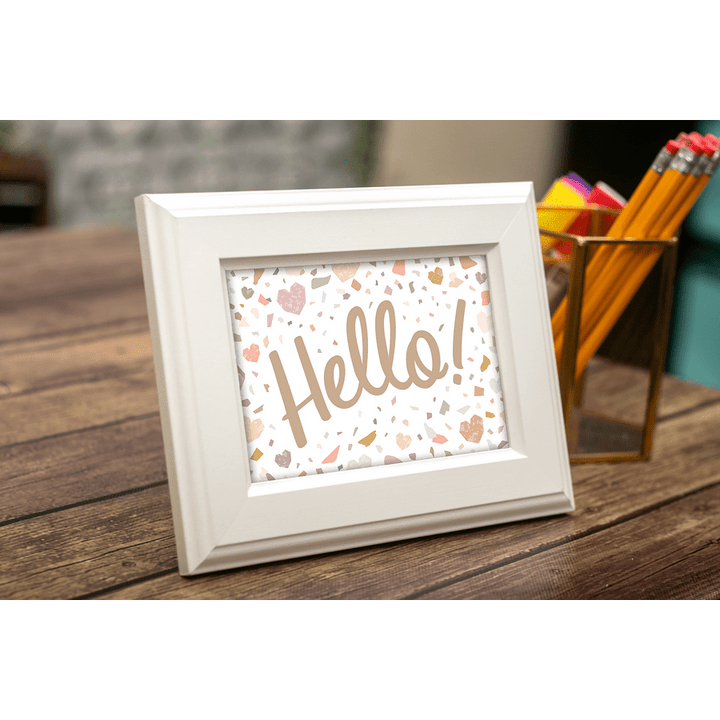 Terrazzo Tones Hello Postcards-Postcards-Tools 4 Teaching-Classroom Decor and More
