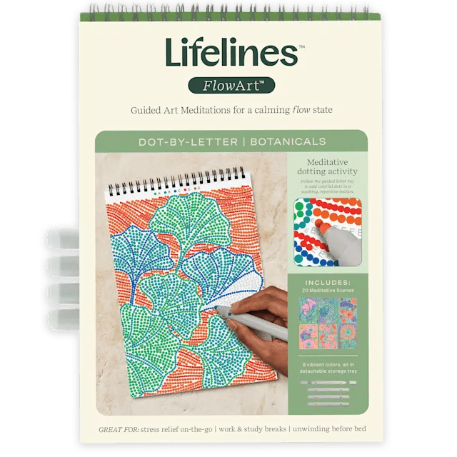 Lifelines™ FlowArt™ Dot-by-Letter | Botanicals-Activity Pads-Tools 4 Teaching-Classroom Decor and More