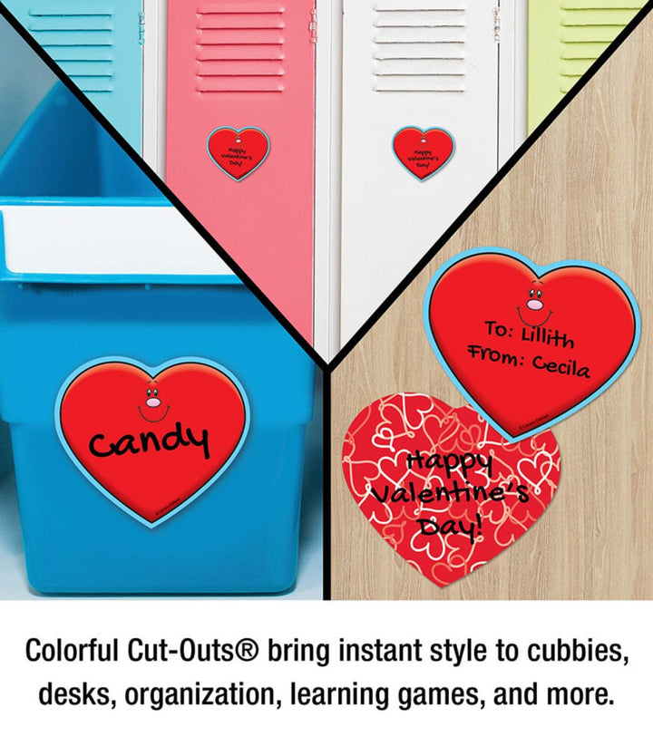 Hearts Red Mini Cutouts-Tools 4 Teaching-Classroom Decor and More