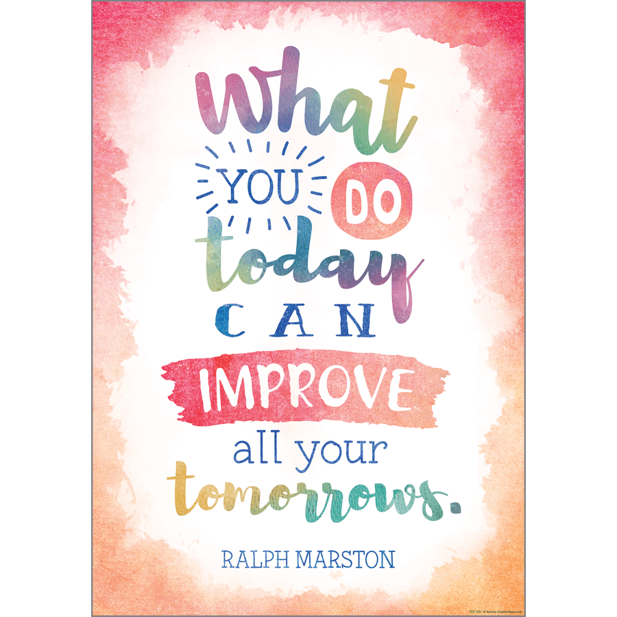 What You Do Today Can Improve Your Tomorrows Positive Poster-Posters-Tools 4 Teaching-Classroom Decor and More