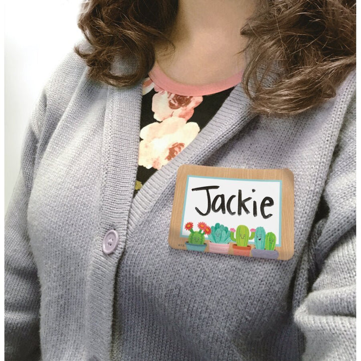 Happy Cactus Crew Name Tags/Labels - Multi-Pack-Nameplates &amp; Name Tags-Tools 4 Teaching-Classroom Decor and More