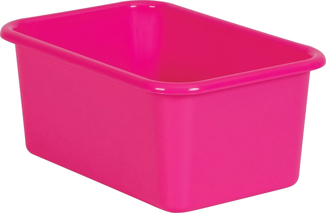 Small Plastic Storage Bin: Pink-Organization-Tools 4 Teaching-Classroom Decor and More