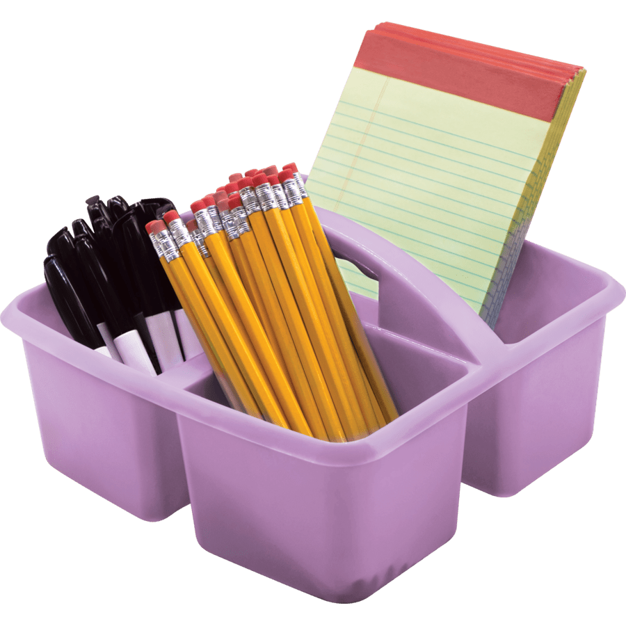 Plastic Storage Caddy: Lavender-Organization-Tools 4 Teaching-Classroom Decor and More