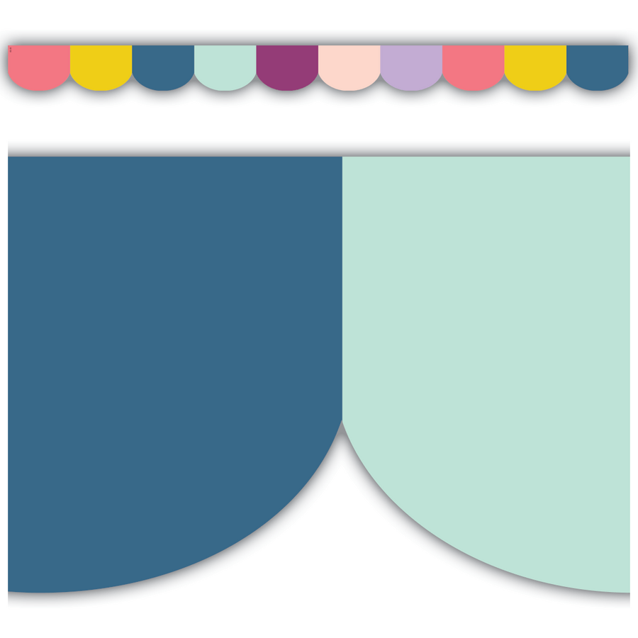 Oh Happy Day Scalloped Die-Cut Border Trim-Borders-Tools 4 Teaching-Classroom Decor and More