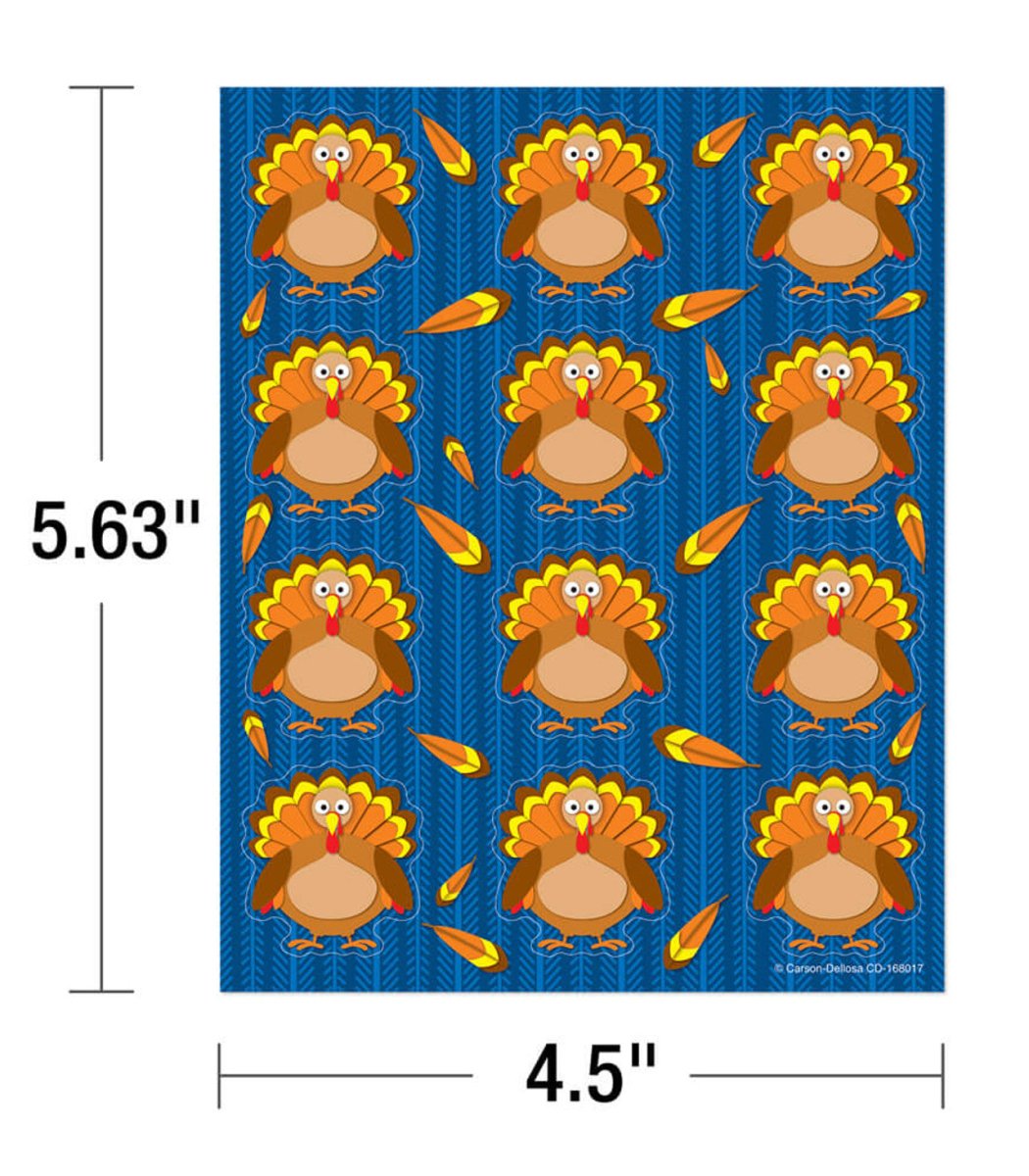 Turkeys Shape Stickers-Tools 4 Teaching-Classroom Decor and More