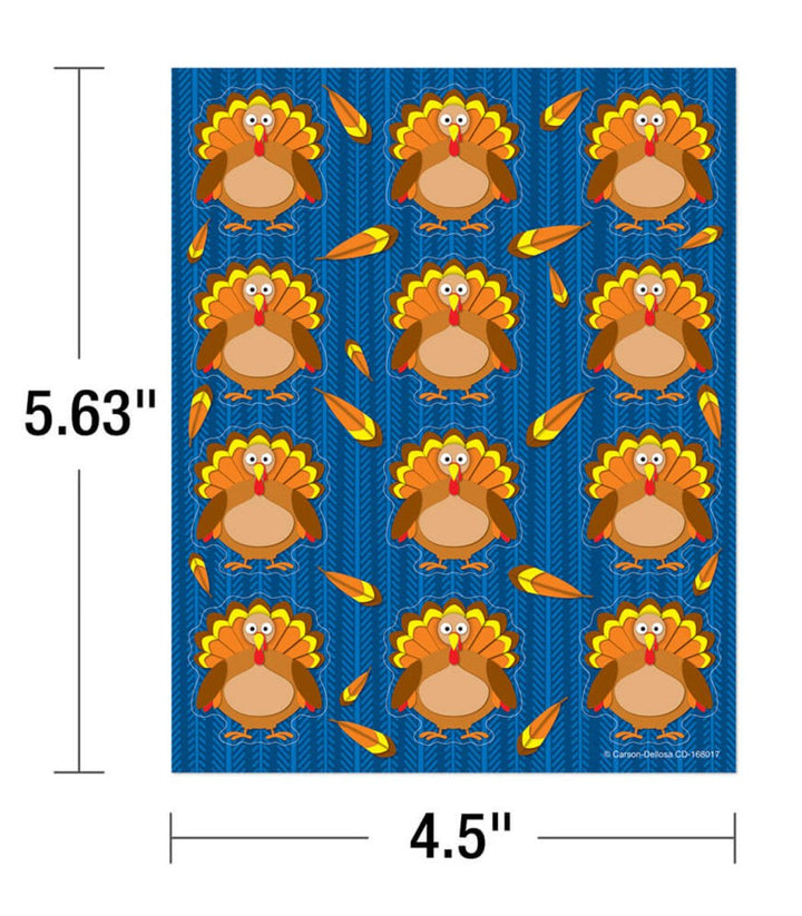 Turkeys Shape Stickers-Tools 4 Teaching-Classroom Decor and More