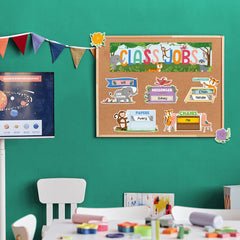 Jungle Friends Class Jobs Mini Bulletin Board-Bulletin Board Sets-Tools 4 Teaching-Classroom Decor and More