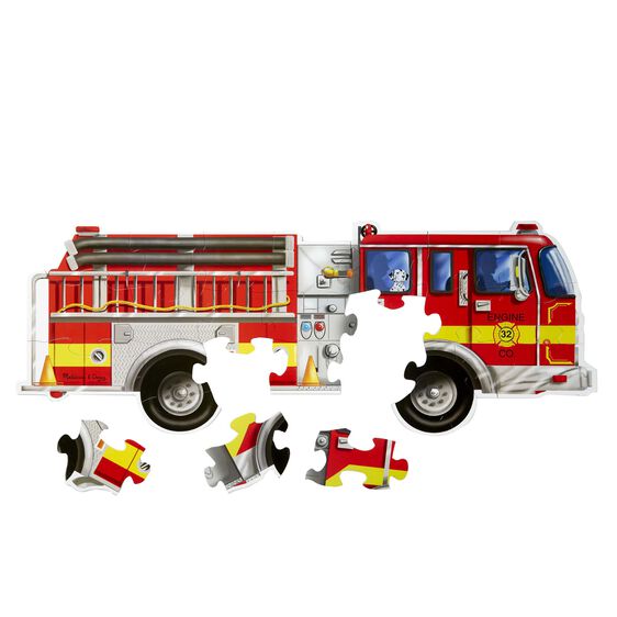 Giant Fire Truck Floor (24 pc)-Puzzles-Tools 4 Teaching-Classroom Decor and More