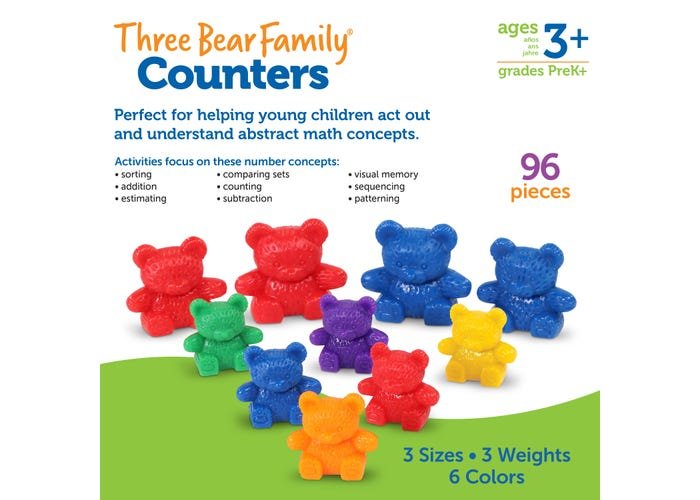 Three Bear Family® Counters, Set of 96-Numbers, Counting & Sorting-Tools 4 Teaching-Classroom Decor and More