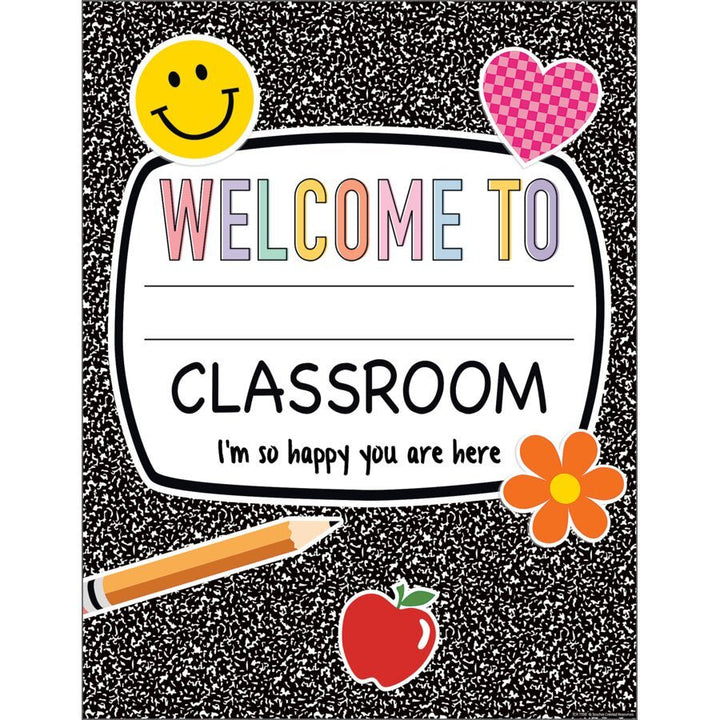 Cool for School Composition Welcome Chart-Charts-Tools 4 Teaching-Classroom Decor and More